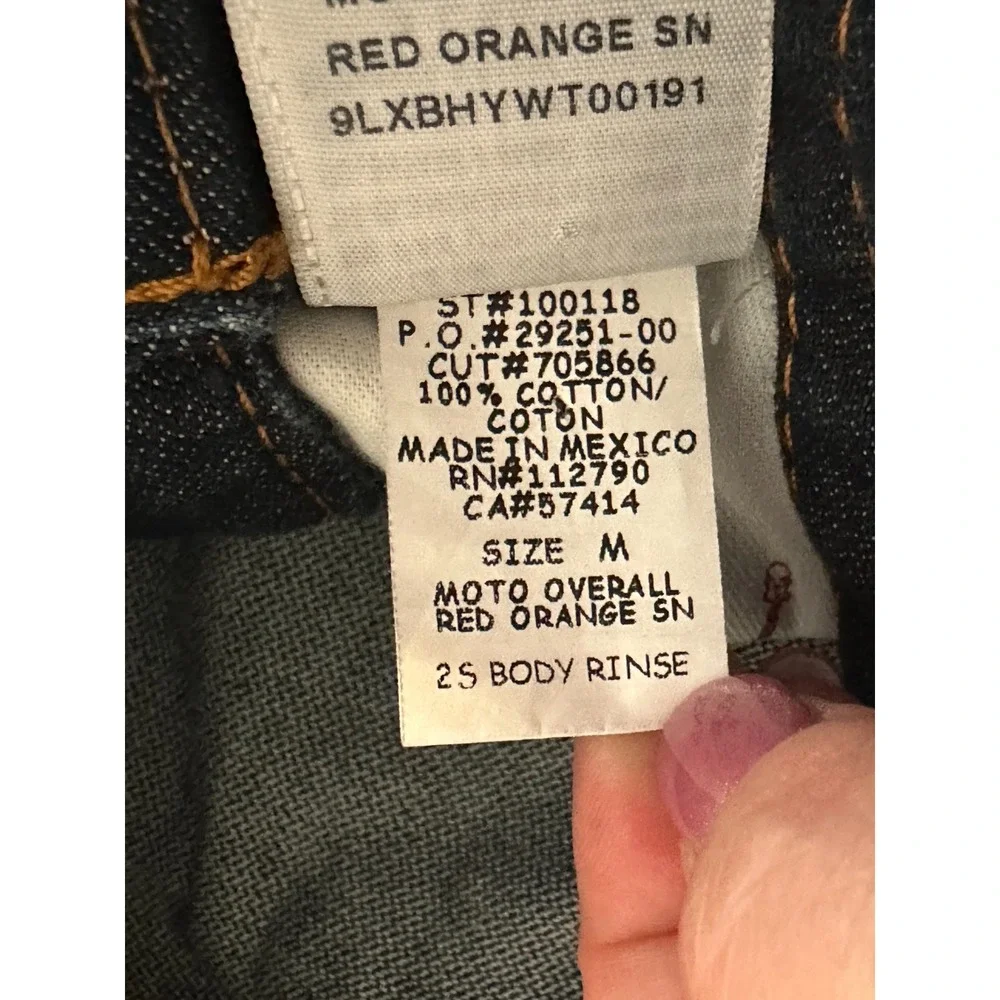 True Religion M Y2K Denim Overalls Moto Biker Carpenter Workwear Grunge 37x31